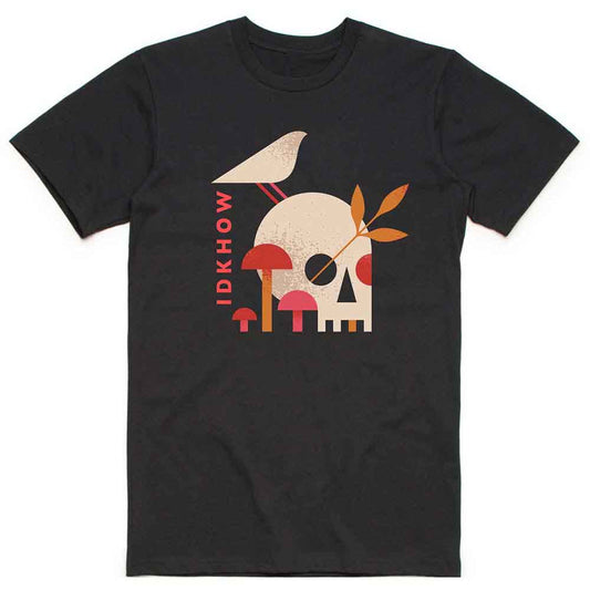 iDKHow | Mushroom Skull - T-Shirt Black