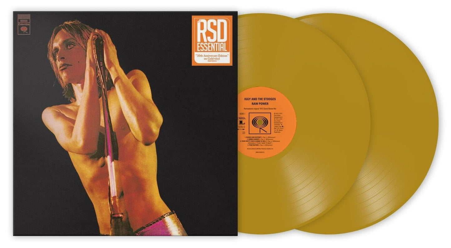 Iggy And The Stooges | Raw Power: 50th Anniversary Edition (RSD Essential, Colored Vinyl, Gold) (2 Lp's) - Vinyl