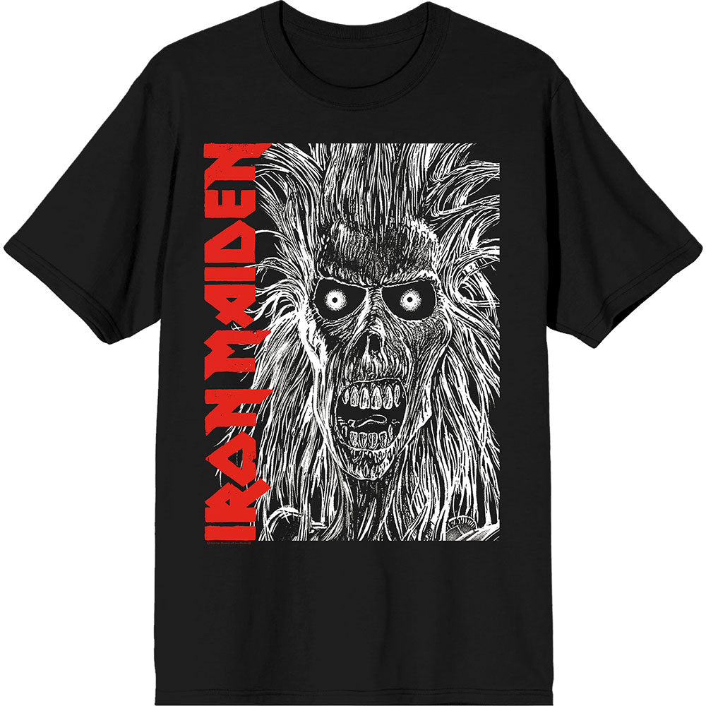 Iron Maiden | Eponymous Face Red Logo - Black