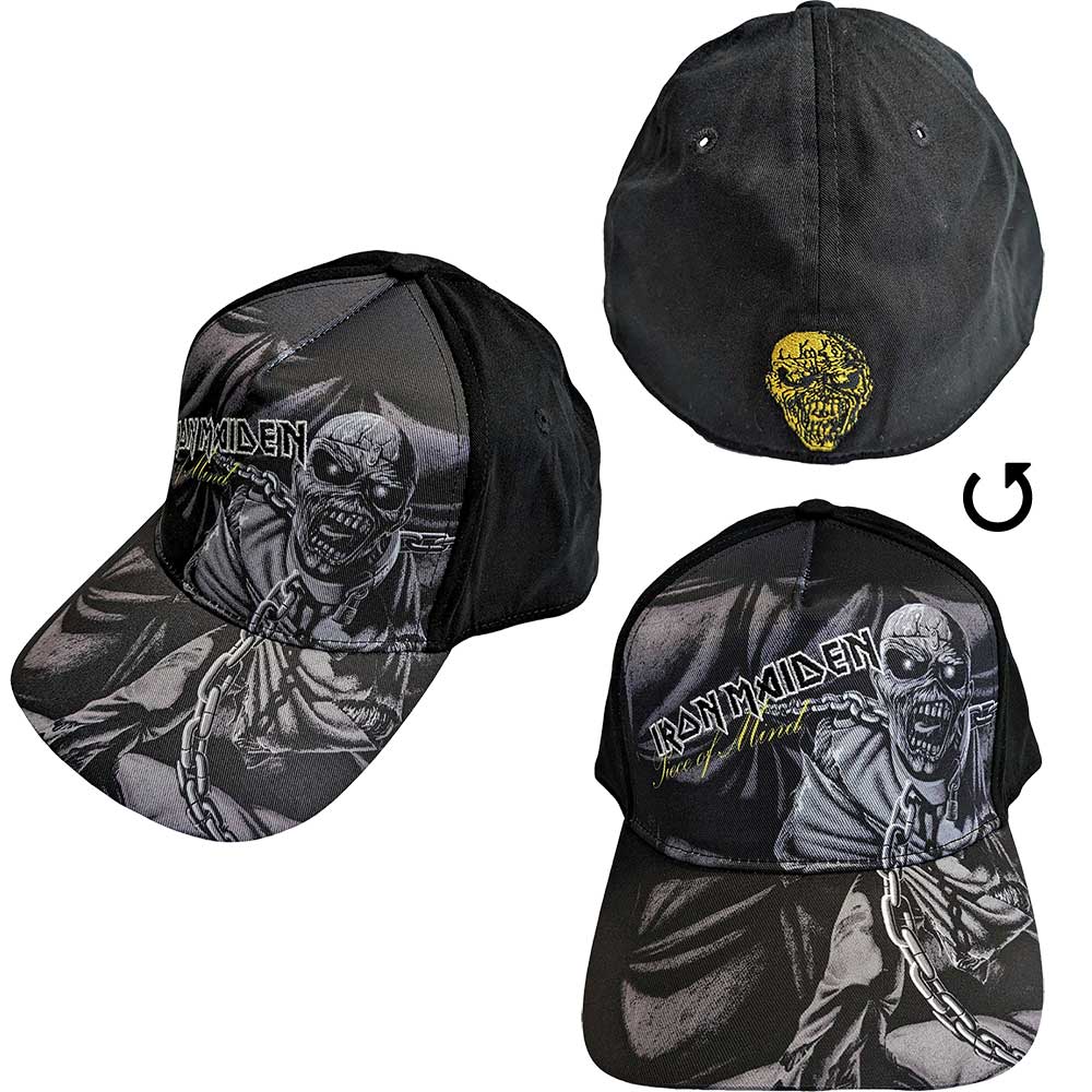 Iron Maiden | Piece Of Mind Greyscale - Hat Black
