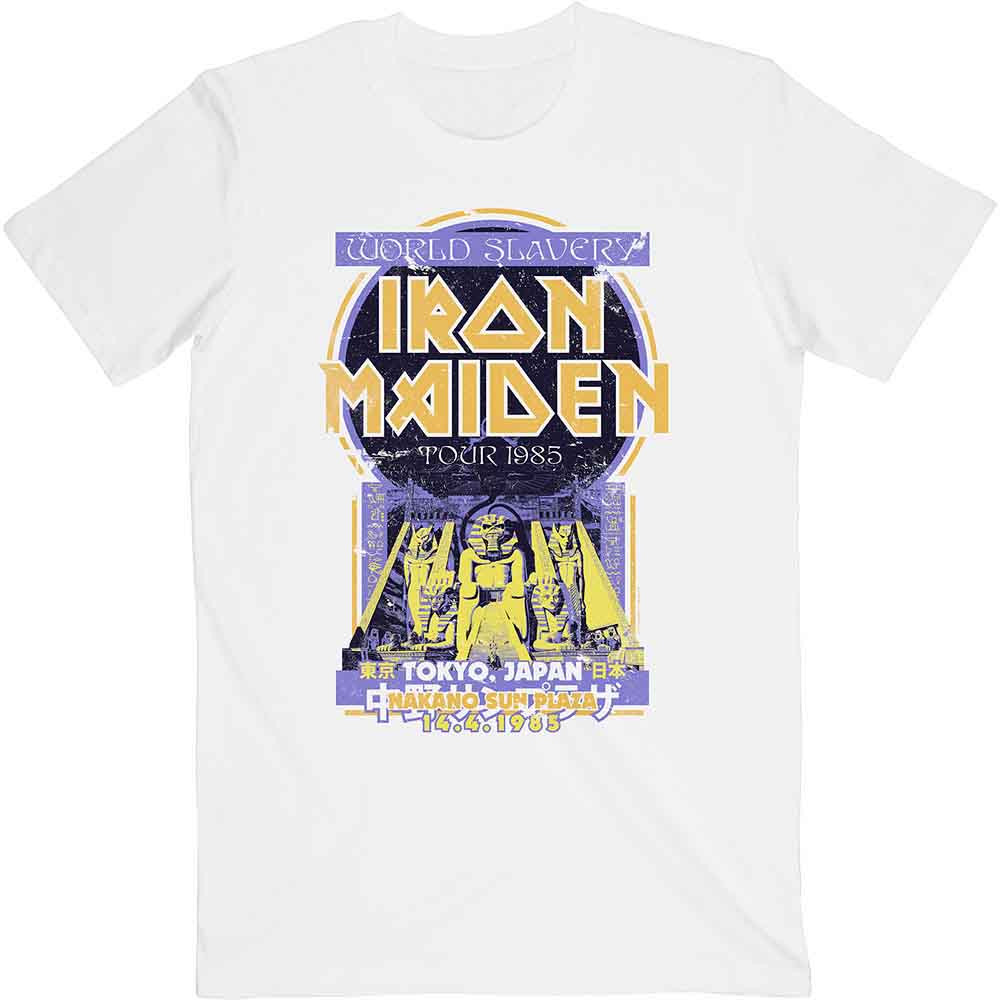 Iron Maiden | Powerslave Japan Flyer - T-Shirt White