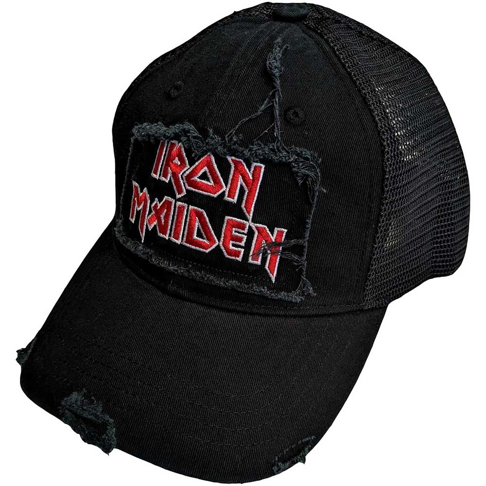 Iron Maiden | Scuffed Logo - Hat Black