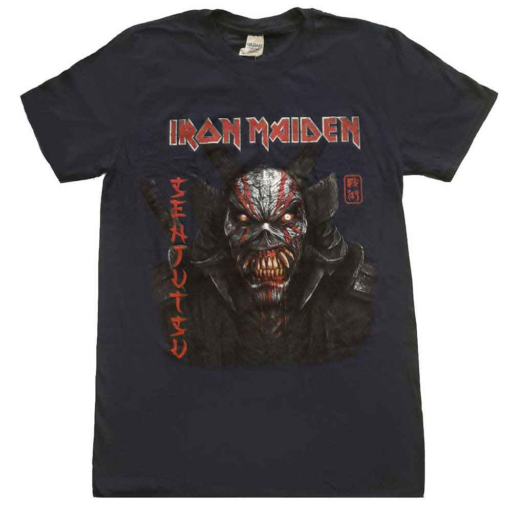 Iron Maiden | Senjutsu Back Cover Vertical Logo - Blue