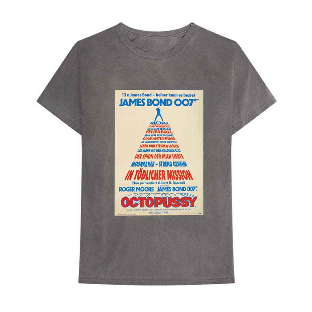 James Bond 007 | Octopussy German Poster - T-Shirt Grey
