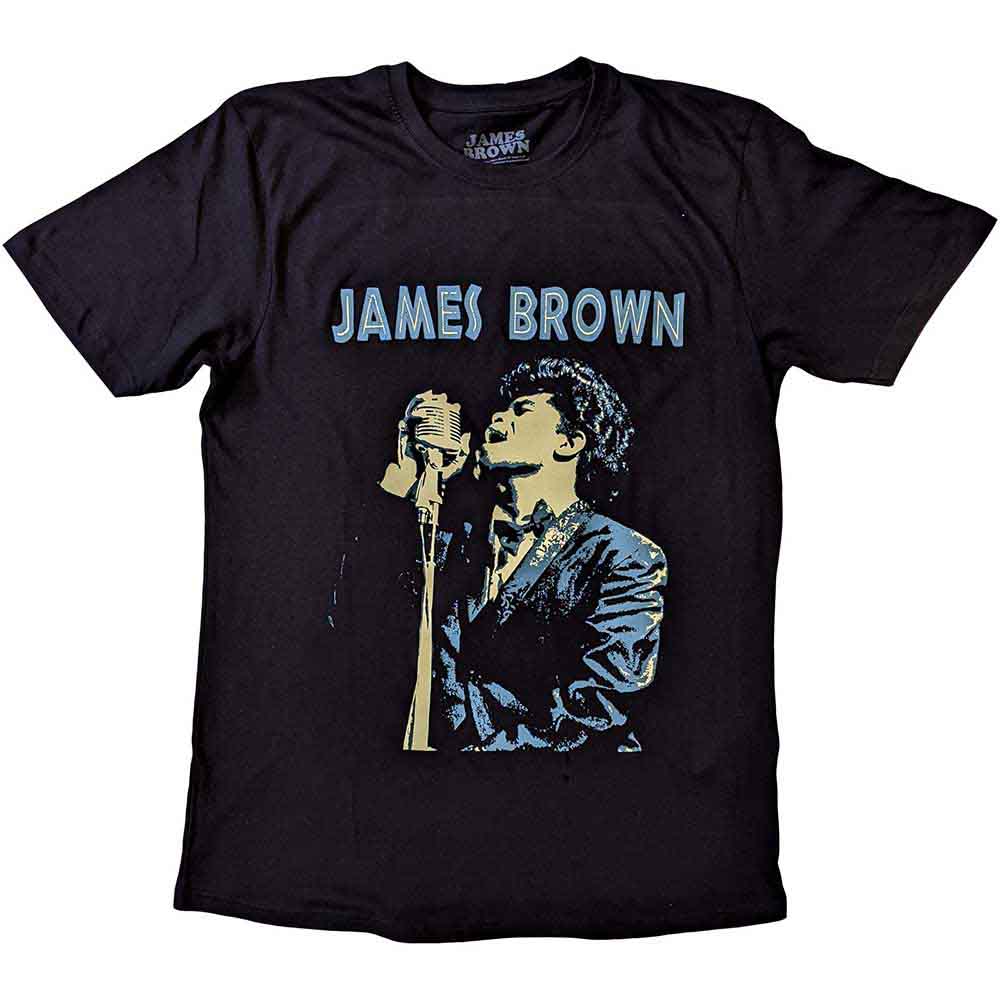 James Brown | Holding Mic - T-Shirt Black