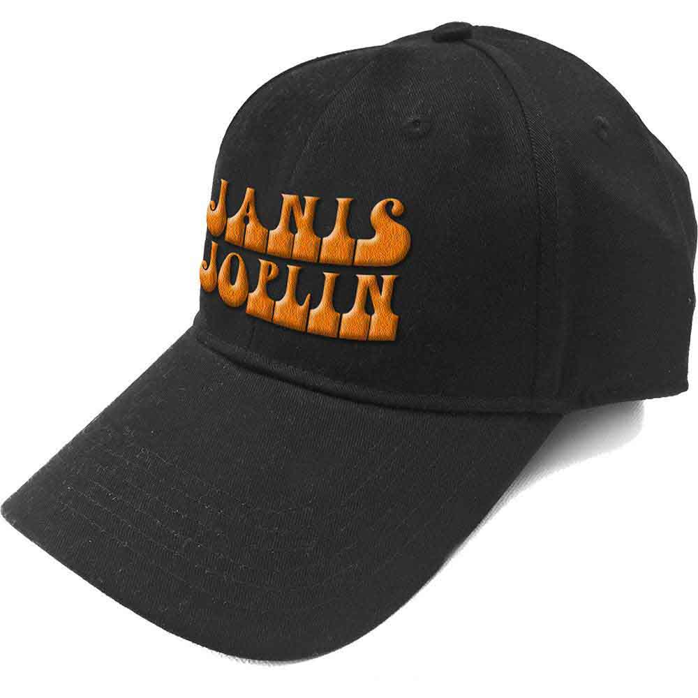 Janis Joplin | Orange Logo - Hat Black