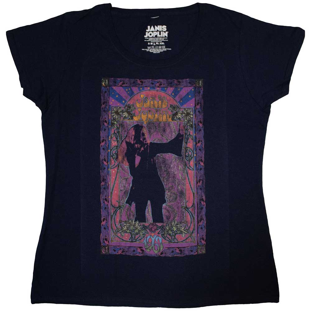 Janis Joplin | Paisley & Flowers Frame - Blue
