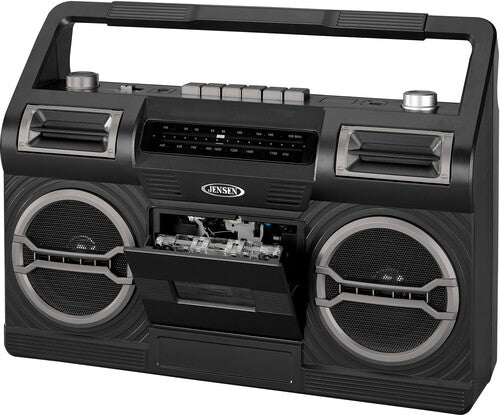 Jensen | Jensen MCR-500 Portable Boombox Cassette Player/Recorder AM/FM Radio (Black) - Boombox