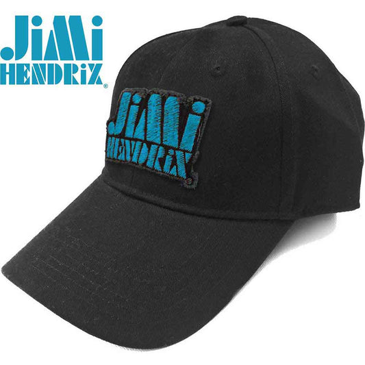 Jimi Hendrix | Blue Stencil Logo - Hat Black