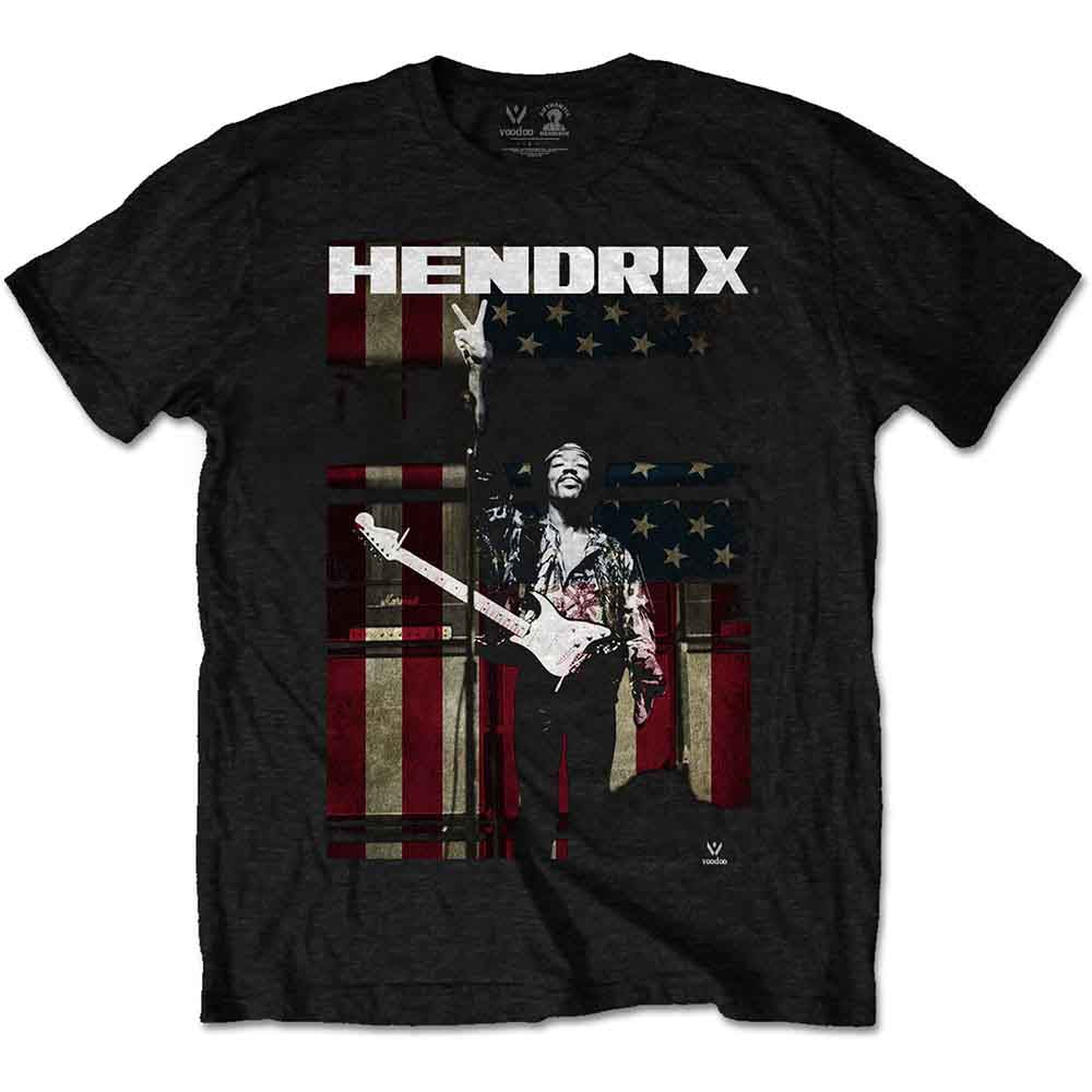 Jimi Hendrix | Peace Flag - T-Shirt Black