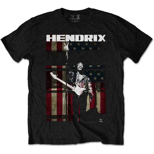 Jimi Hendrix | Peace Flag - T-Shirt Black