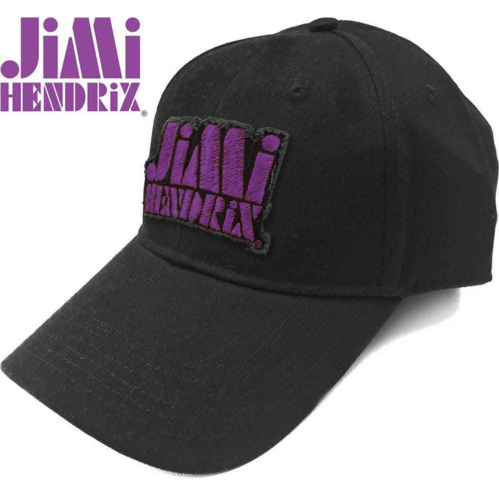 Jimi Hendrix | Purple Stencil Logo - Hat Black