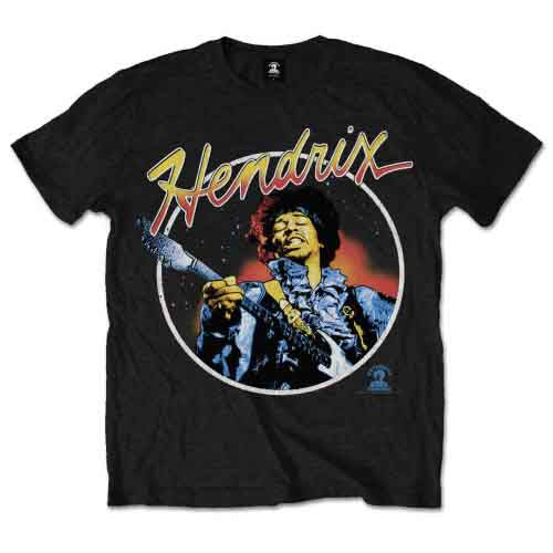 Jimi Hendrix | Script Circle - T-Shirt Black