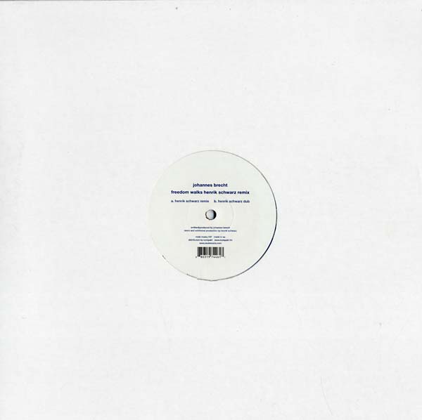 JOHANNES BRECHT | Freedom Walks Henrik Schwarz Remix - Vinyl