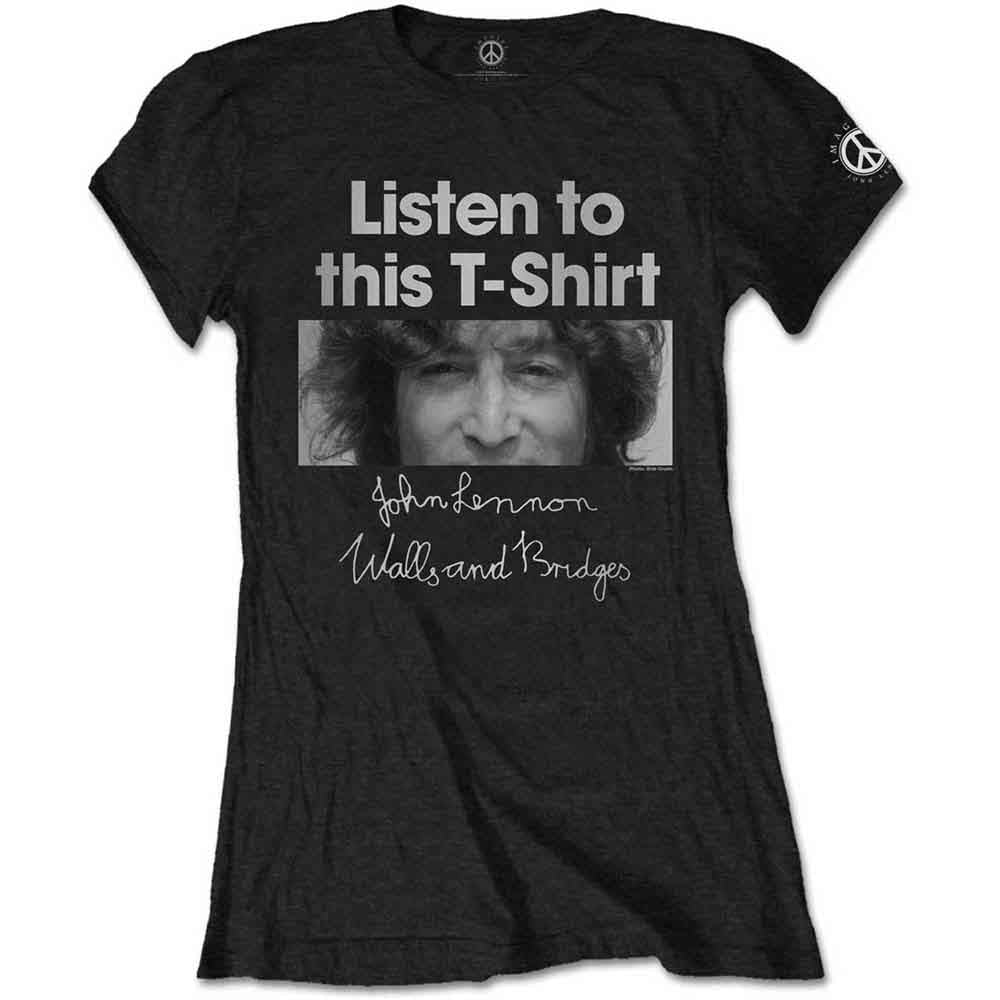 John Lennon | Listen Lady - T-Shirt Black