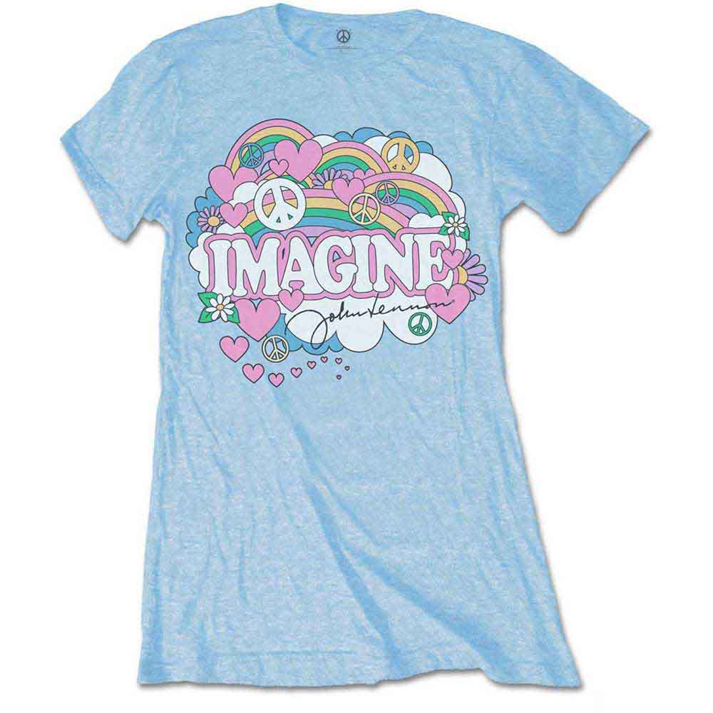 John Lennon | Rainbows, Love & Peace - T-Shirt Blue