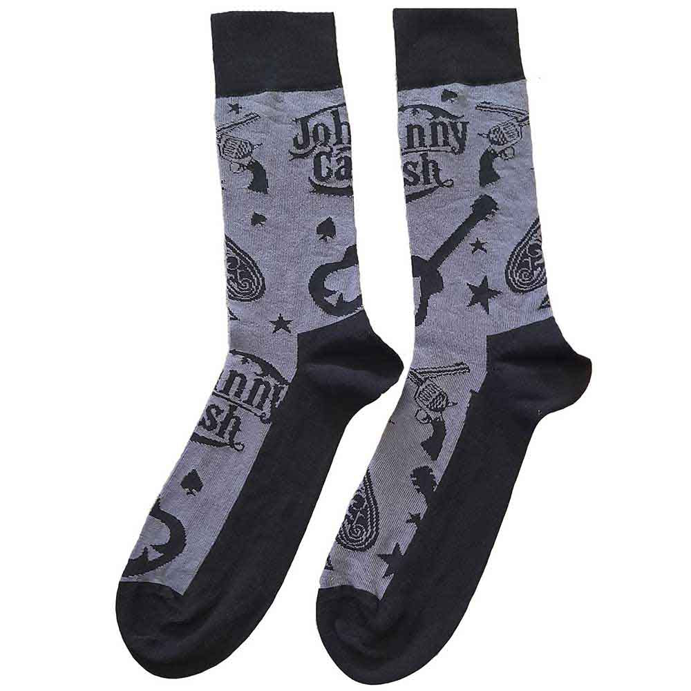 Johnny Cash | Guitars 'n Guns - Socks Black, Grey