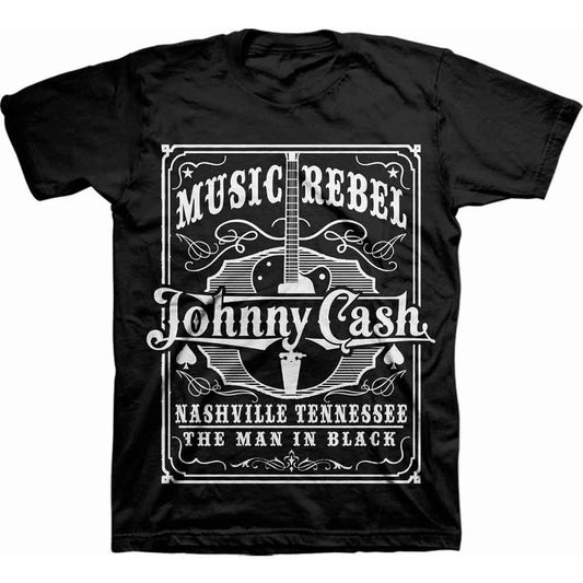Johnny Cash | Music Rebel - T-Shirt Black