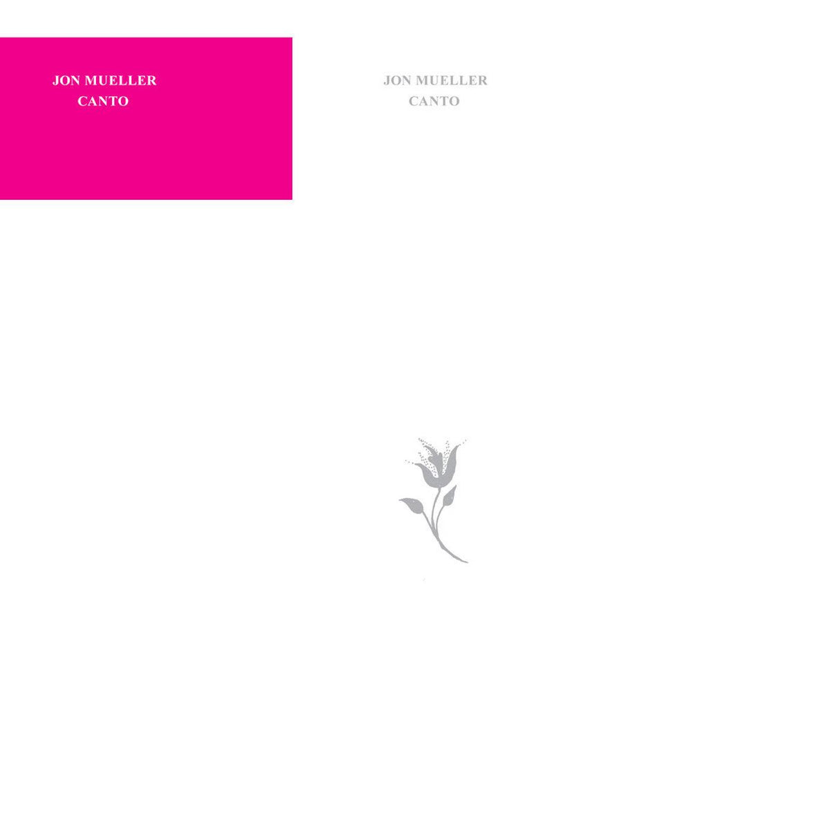 Jon Mueller | Canto (MAGENTA & BLACK STREAK VINYL) - Vinyl