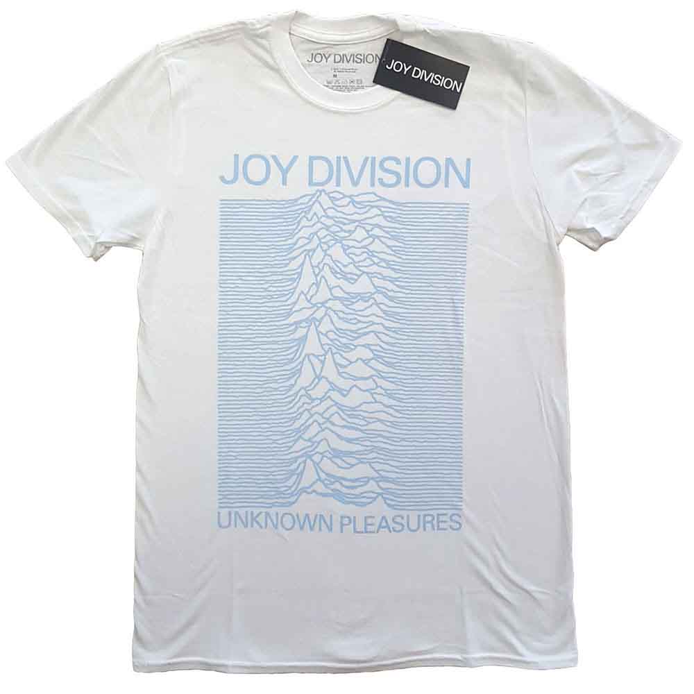 Joy Division | Unknown Pleasures Blue on White - T-Shirt White