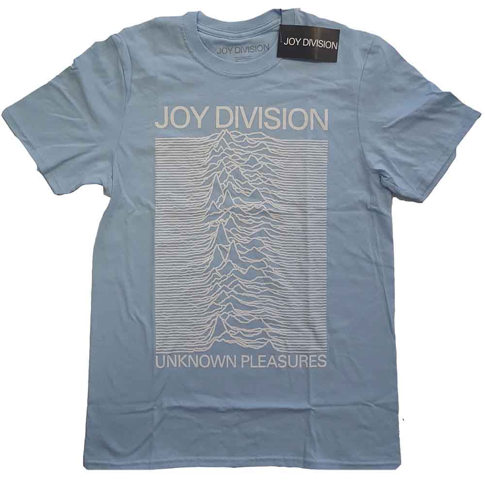 Joy Division | Unknown Pleasures White On Blue - T-Shirt Blue
