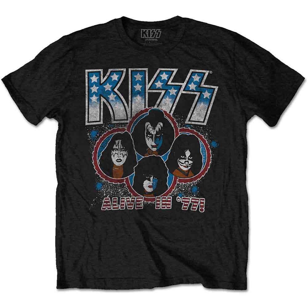 Kiss | Alive In '77 - T-Shirt Black