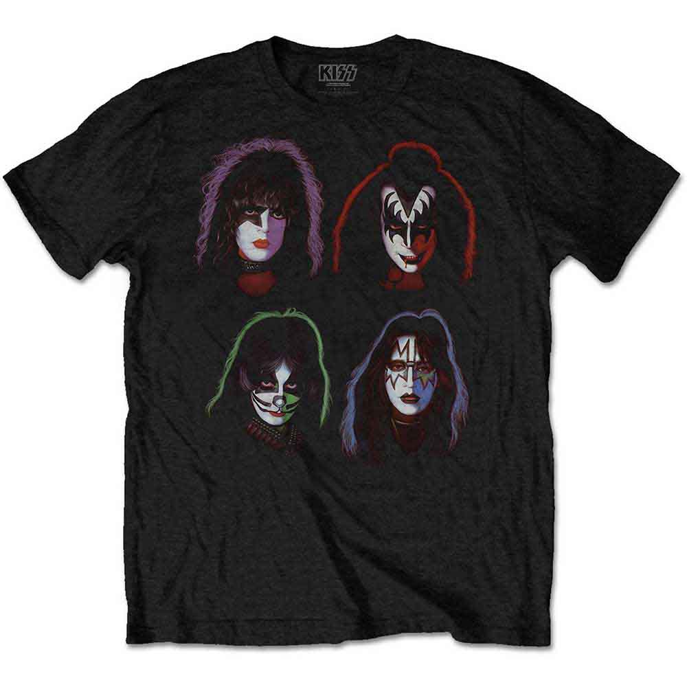 Kiss | Faces - T-Shirt Black