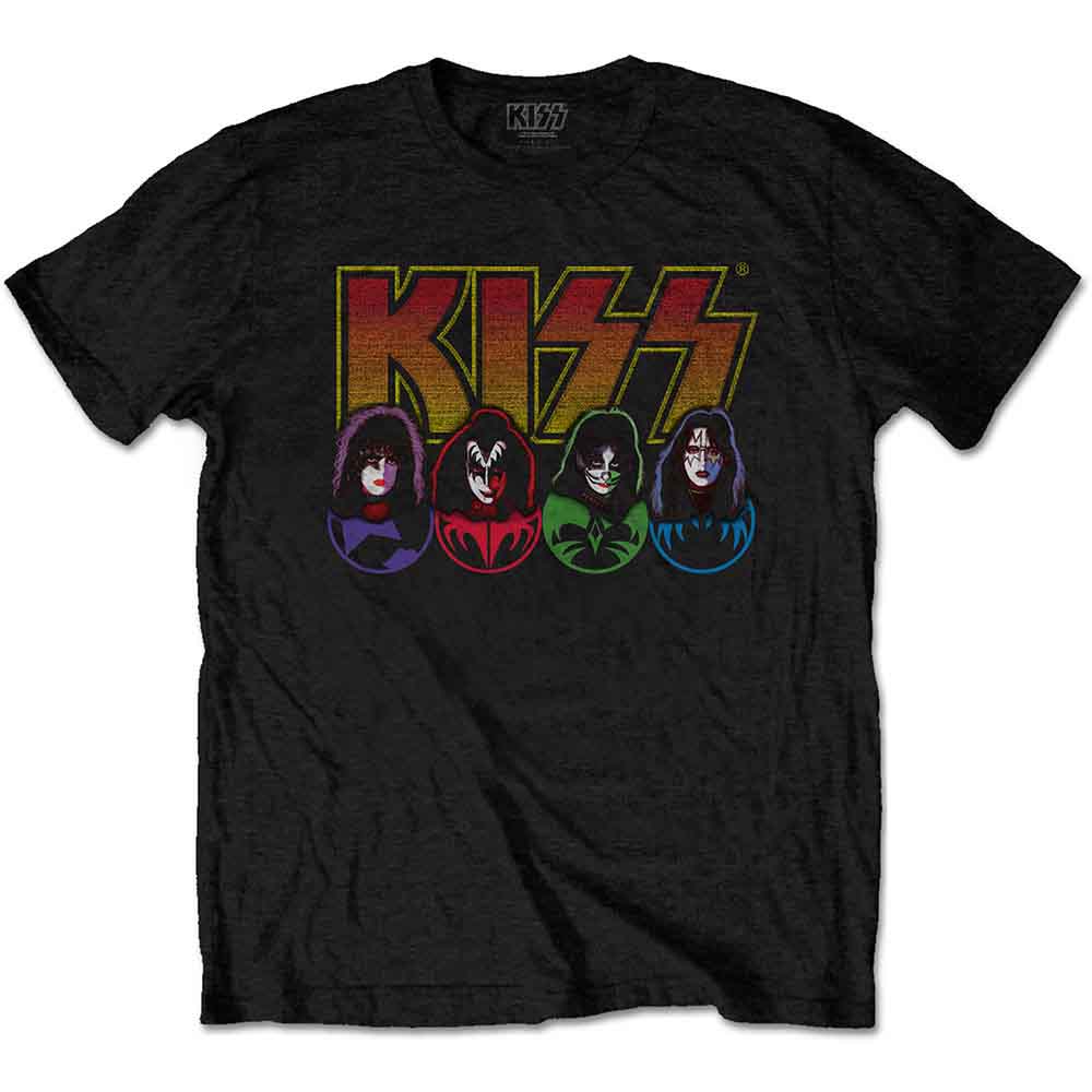 Kiss | Logo, Faces & Icons - T-Shirt Black