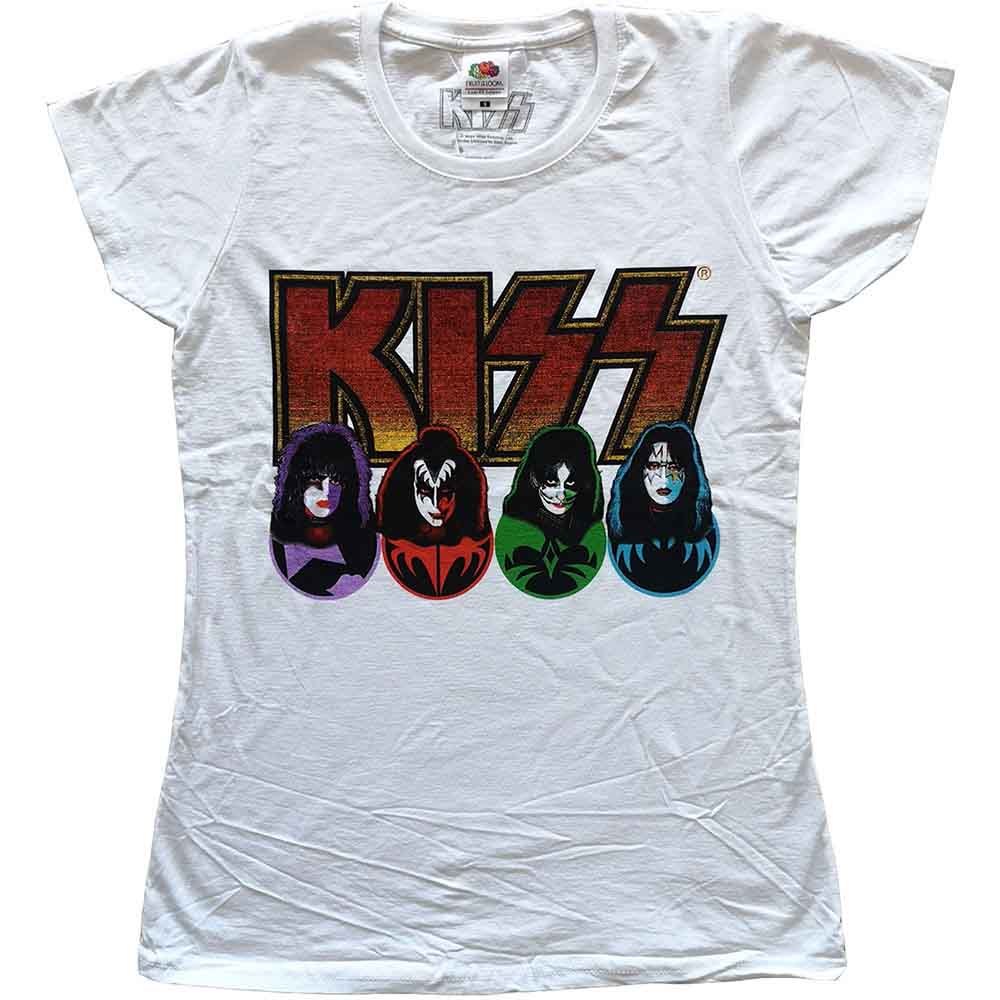Kiss | Logo, Faces & Icons - T-Shirt White