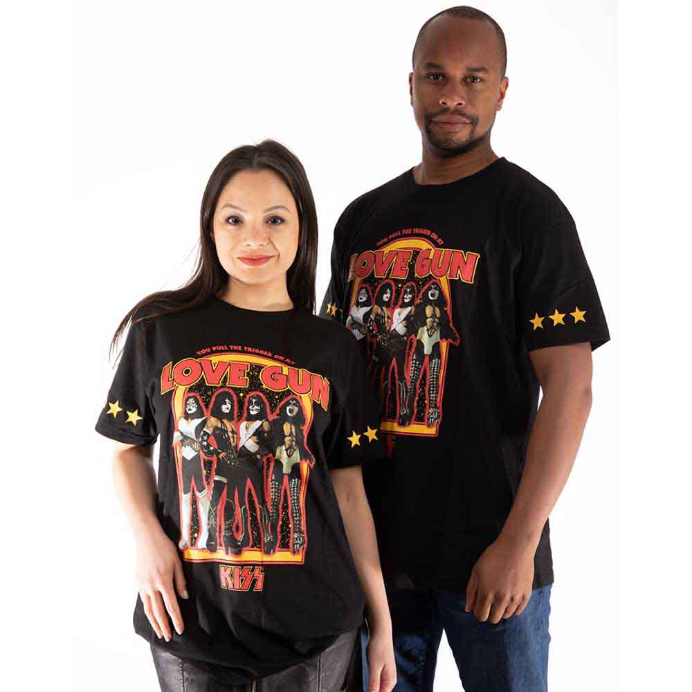Kiss | Love Gun Stars - T-Shirt Black