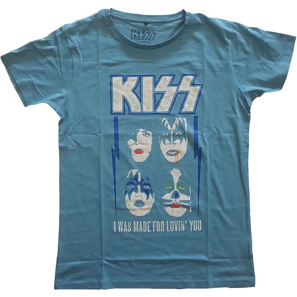 Kiss | Made For Lovin' You - T-Shirt Blue