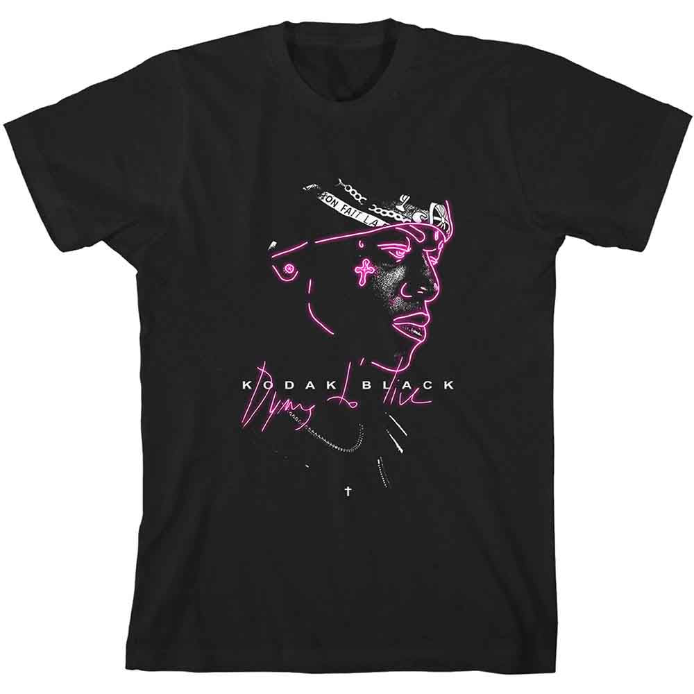 Kodak Black | Neon Outline - T-Shirt Black