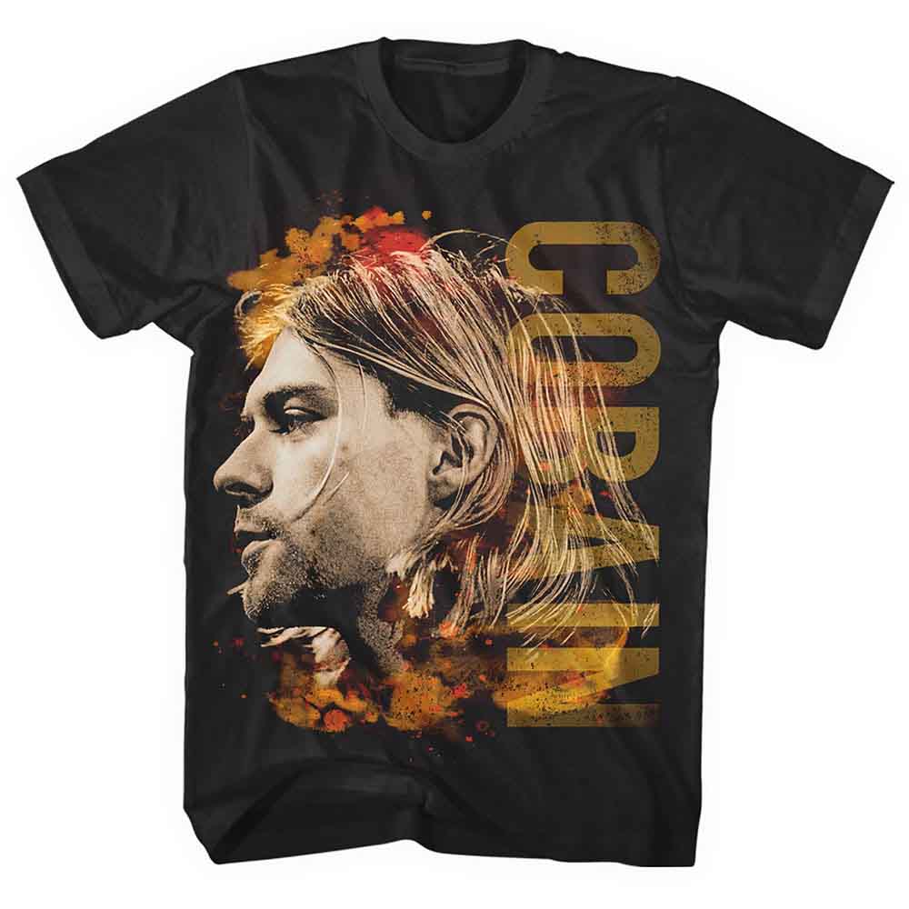 Kurt Cobain | Coloured Side View - T-Shirt Black