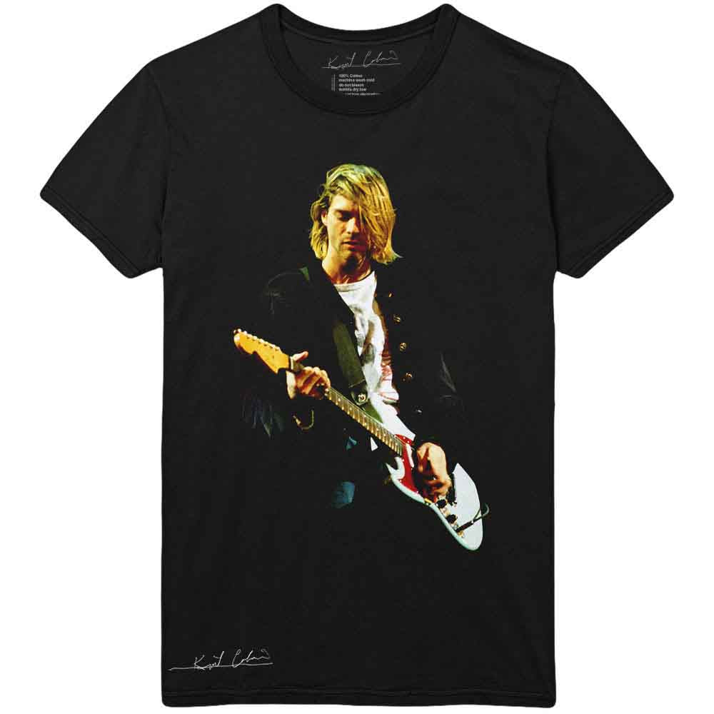 Kurt Cobain | Guitar Photo Colour - T-Shirt Black