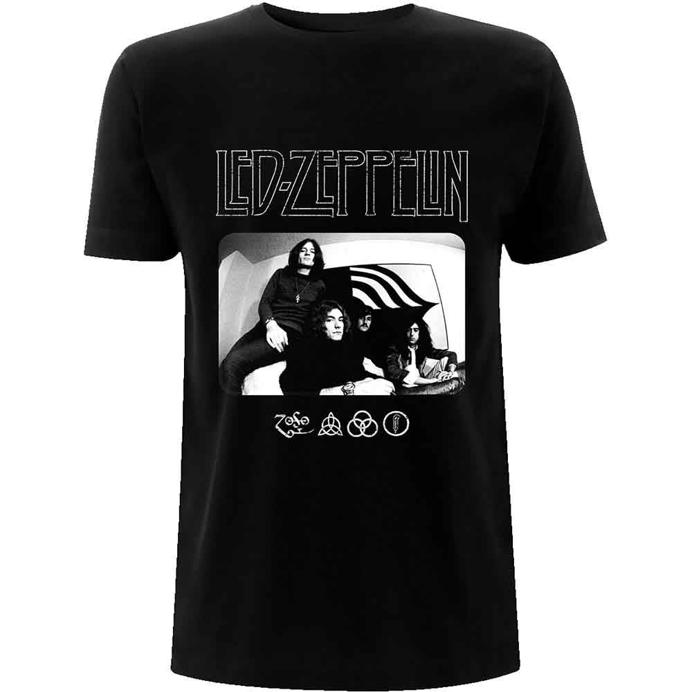 Led Zeppelin | Icon Logo Photo - T-Shirt Black