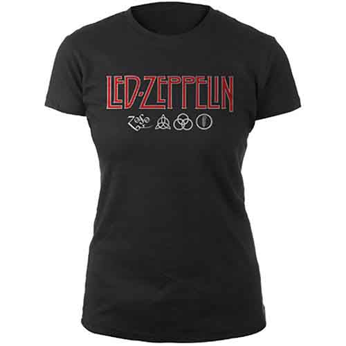 Led Zeppelin | Logo & Symbols - T-Shirt Black