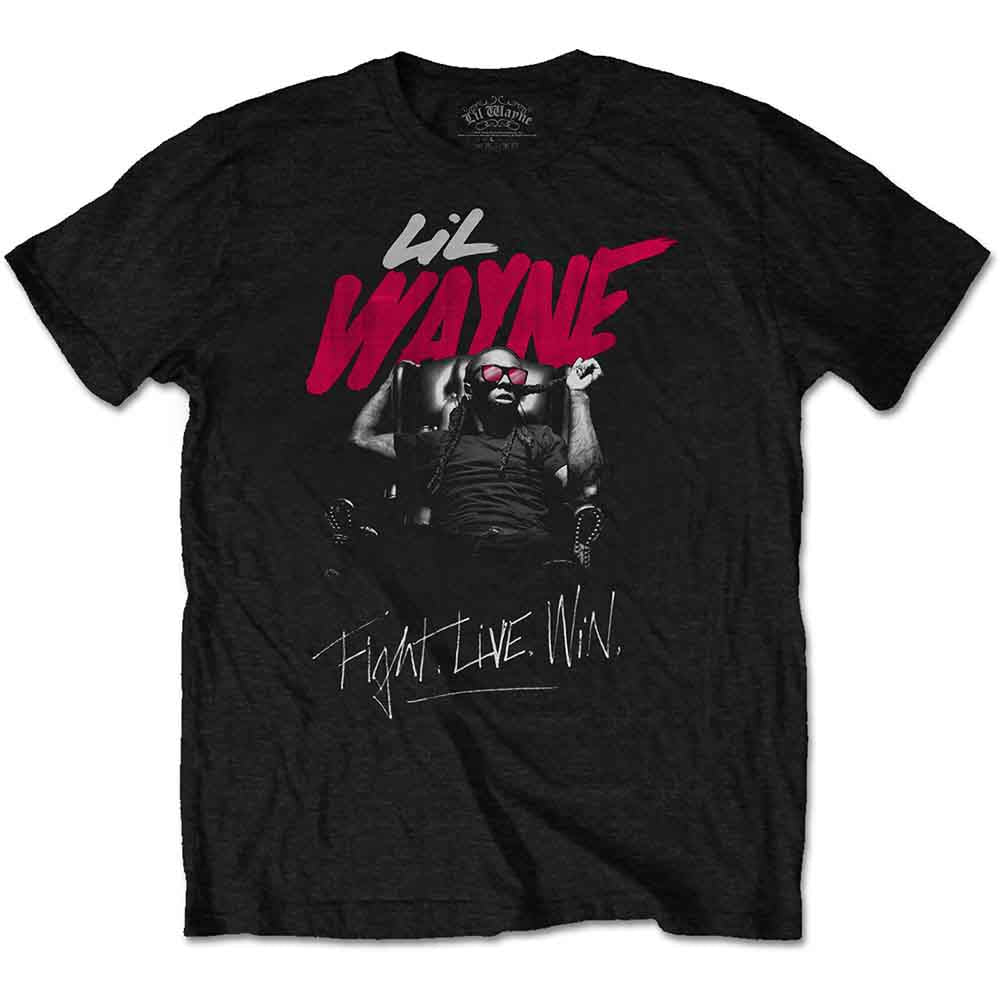 Lil Wayne | Fight, Live, Win - T-Shirt Black