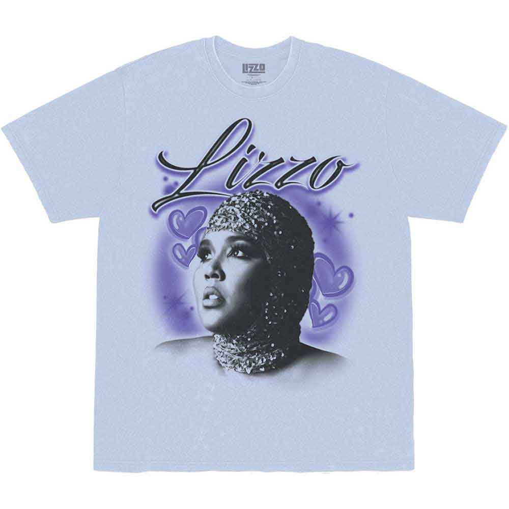 Lizzo | Special Hearts Airbrush - T-Shirt Blue