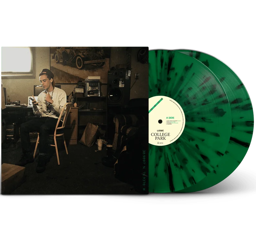 Logic | College Park (Limited Edition, "Varsity" Green & Black Splatter, Artist Signed) (2 Lp's) - Vinyl