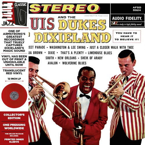 Louis Armstrong | Louis Armstrong and the Dukes of Dixieland (Colored Vinyl, Deluxe Edition, Limited Edition, Red, Remastered) - Vinyl