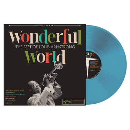 Louis Armstrong | Wonderful World: The Best Of Louis Armstrong (Limited Edition, Blue Vinyl) - Vinyl