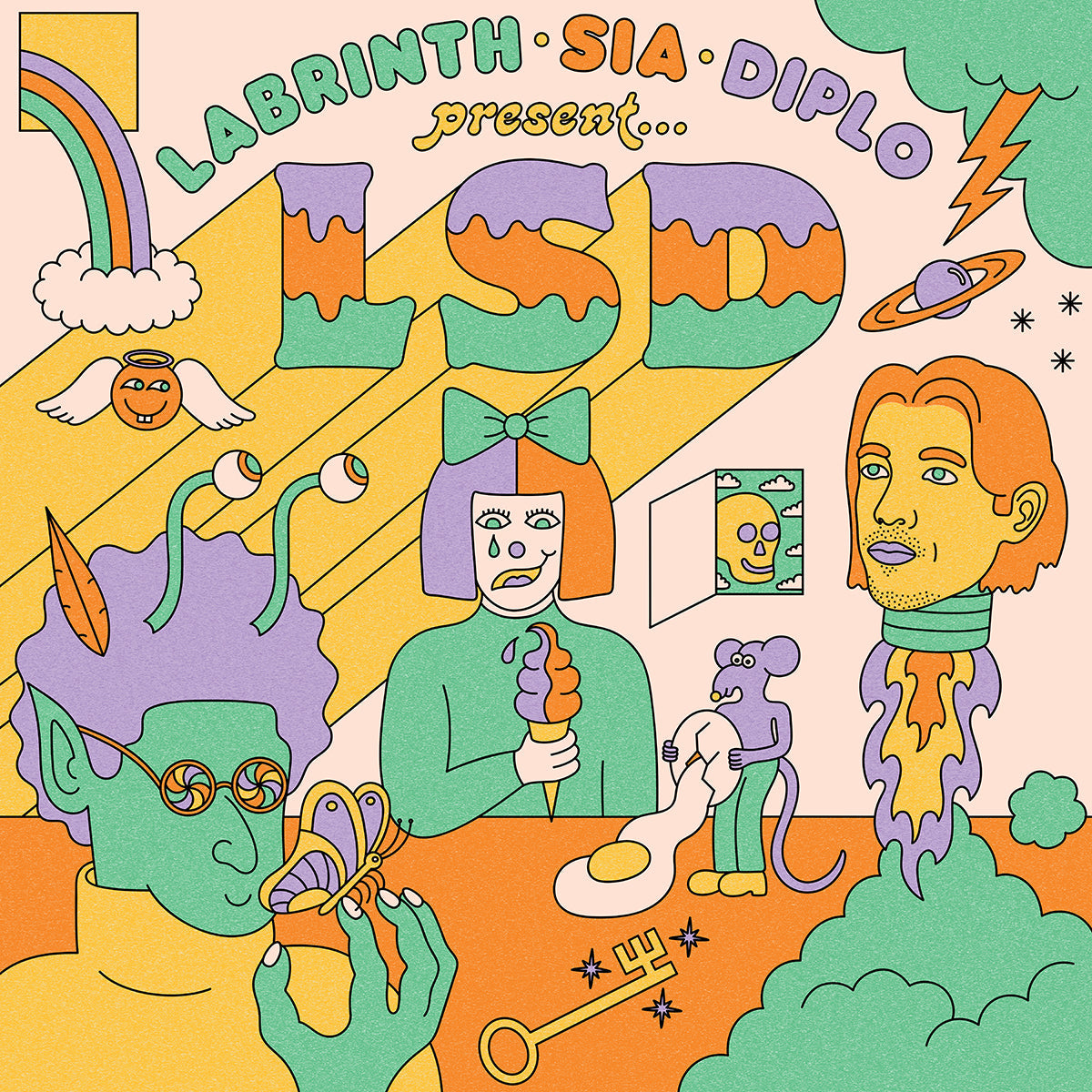 LSD Feat. Labrinth, Sia and Diplo | LSD (5th Anniversary Edition) (Colored Vinyl, Green, Anniversary Edition, Alternate Cover) - Vinyl