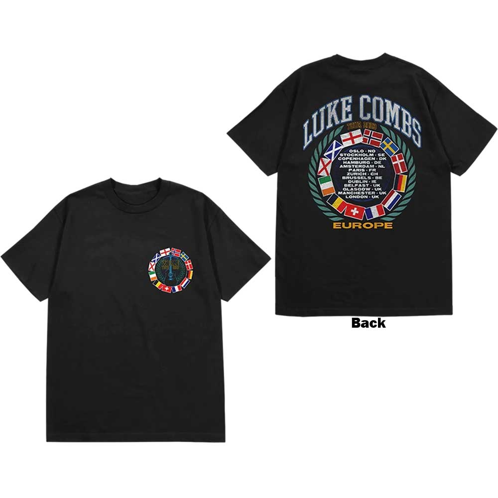 Luke Combs | Tour '23 Flag - T-Shirt Black