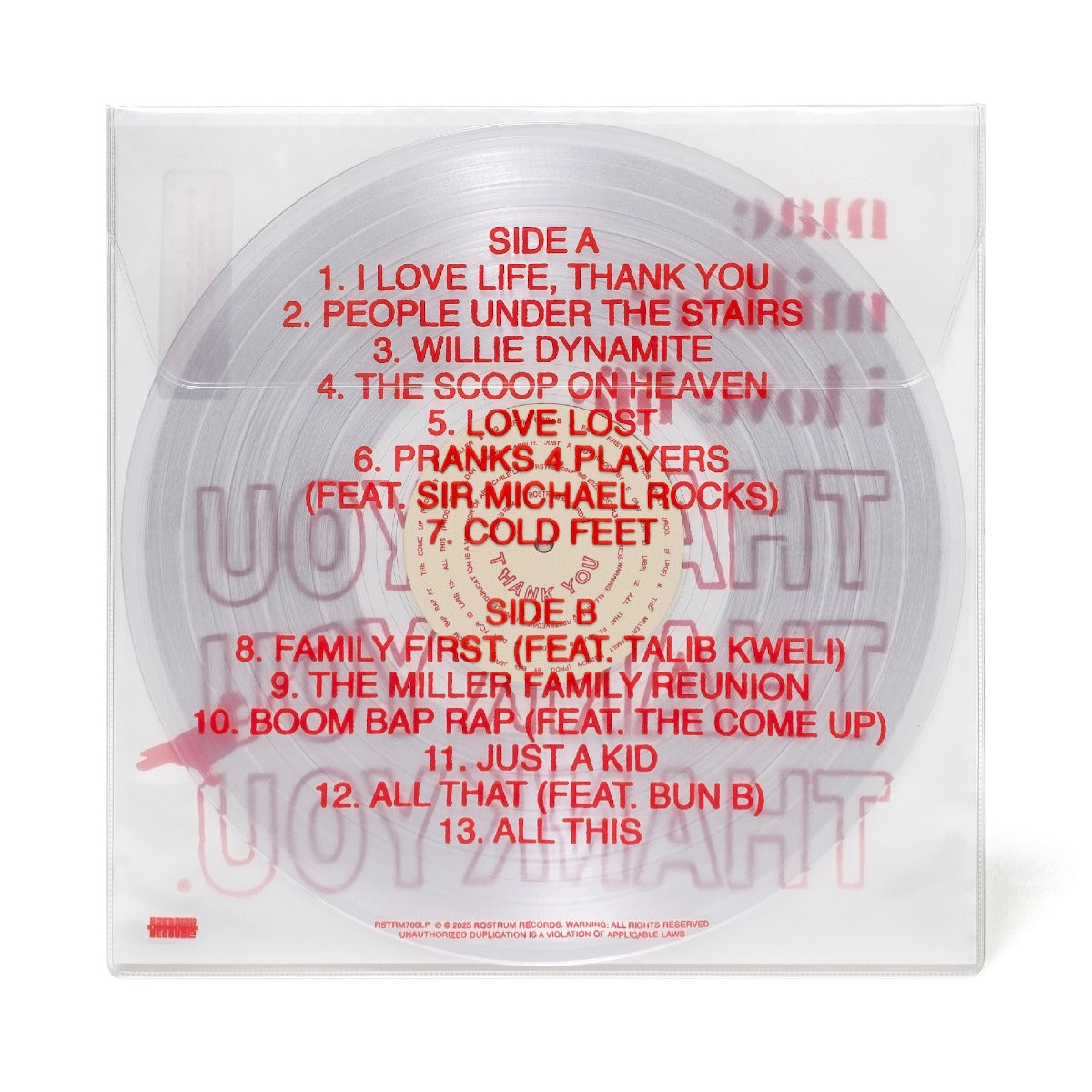 Mac Miller | I Love Life, Thank You (Clear Vinyl) - Vinyl