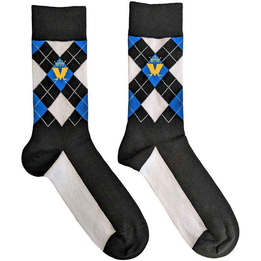 Madness | Crown & M Blue Diamond - Socks Black