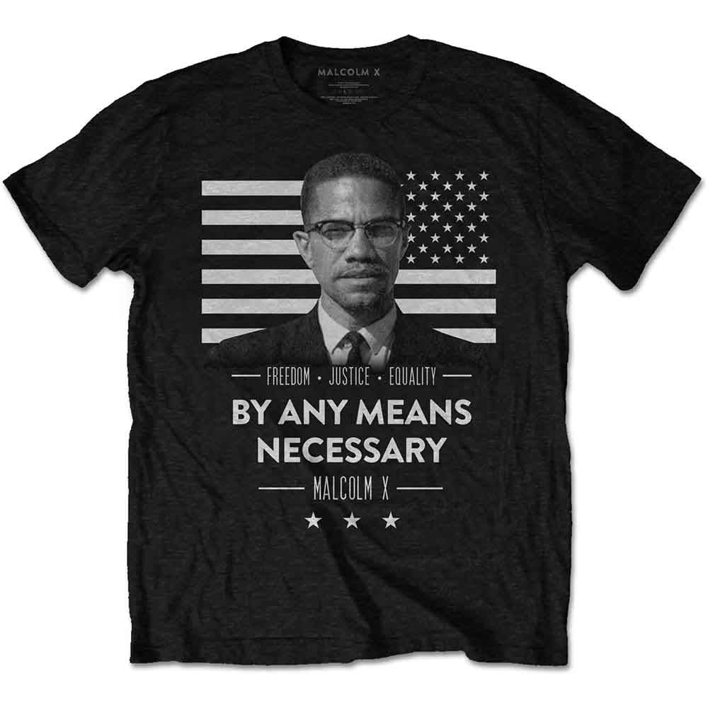 Malcolm X | By Any Means Necessary - T-Shirt Black