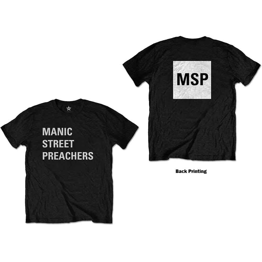 Manic Street Preachers | Block Logo - T-Shirt Black