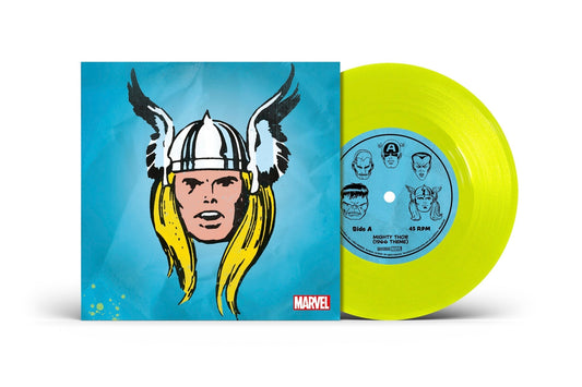 Marvel Chorus | Mighty Thor (1966 Theme) / Merry Marvel Marching Society [Translucent Yellow 7" Single] - Vinyl