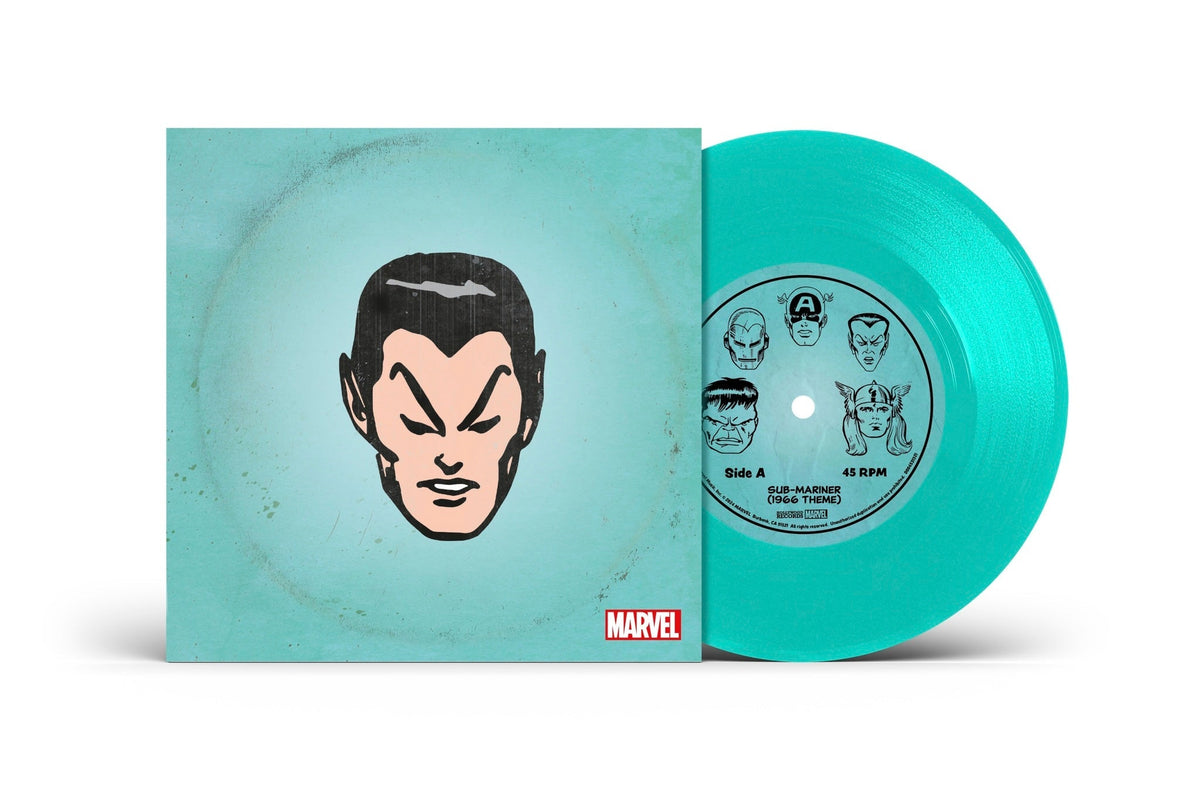 Marvel Chorus | Sub-Mariner (1966 Theme) / Merry Marvel Marching Society [Translucent Sea Foam 7" Single] - Vinyl