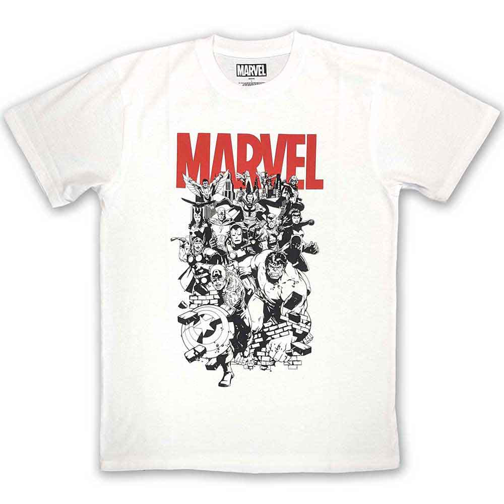 Marvel Comics | Black & White Characters - T-Shirt White